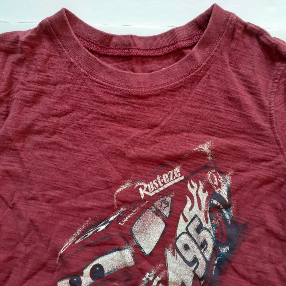 Boys Cars T-Shirt Lightning McQueen Jumping Beans Long Sleeve 6